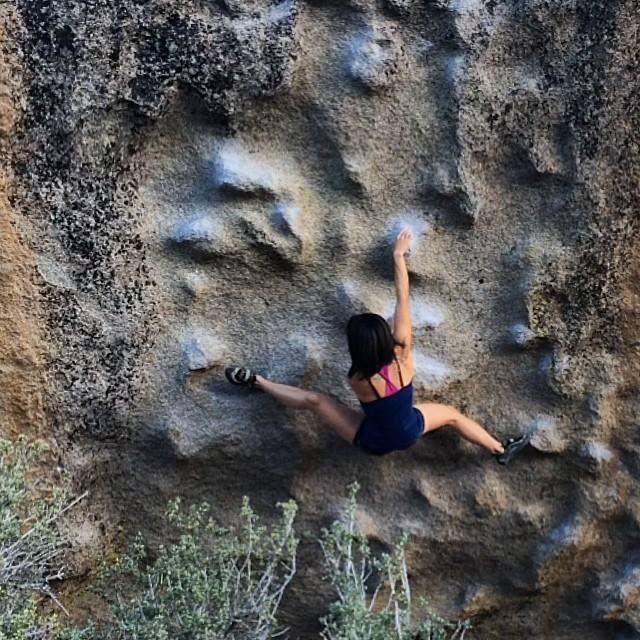 June on a boulder located in Bishop, California, called ‘Seven Spanish Angels.’